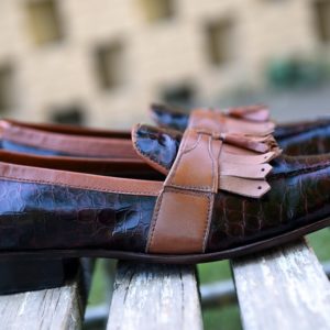 Mahogany Kiltie Emboss Loafer