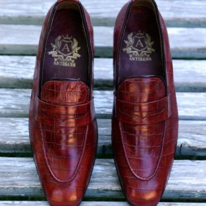 Croc Emboss Penny Loafer