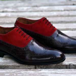 Long Wing Quarter Brogue With Suede