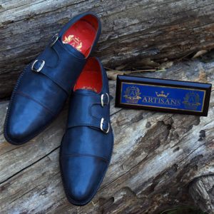 Midnight Blue Double Monkstrap