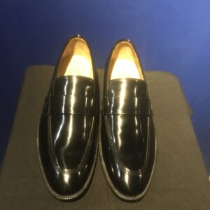 Black Patent Strap Loafers