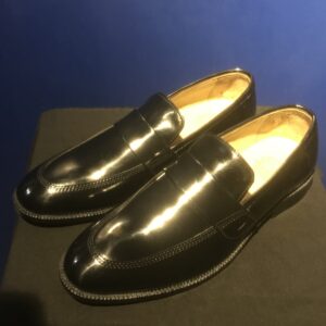 Black Patent Strap Loafers