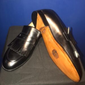 Black Kiltie Penny Loafer